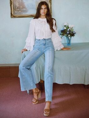 Spell & Outland Denim Wide Leg Flare Jeans